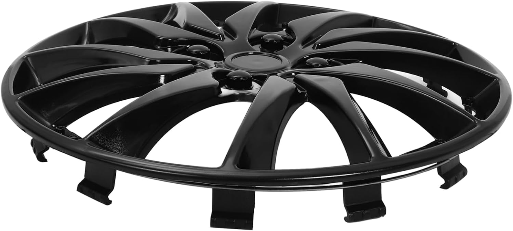 INOOMP 14 Inch Hubcap Wheel Covers for Cars Vehicle Wheel Skin Covers with Sleek Design and Easy Cleaning Black Finish image number 5