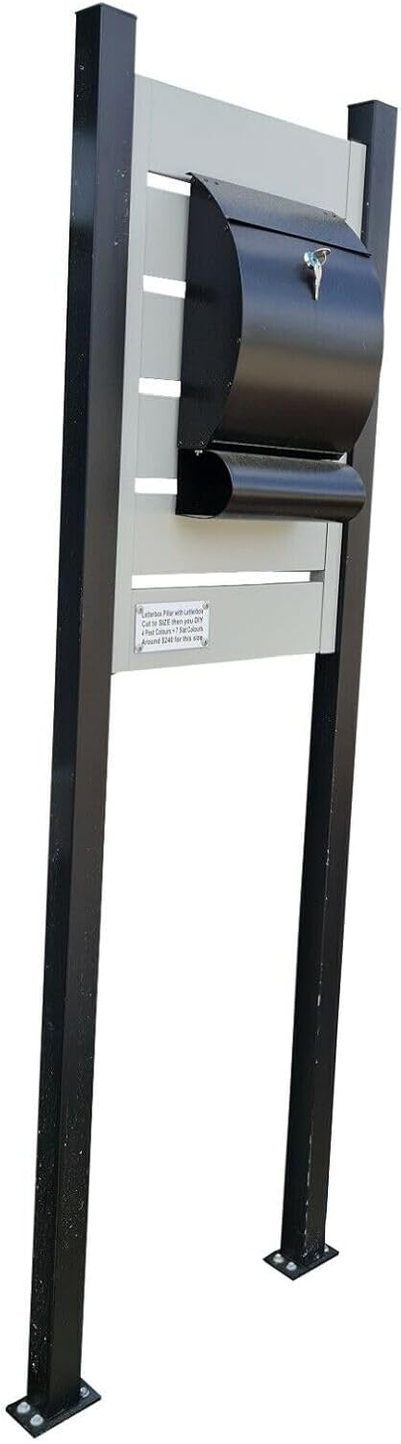 Letterboxe Gal Stainless Hampton Mail Box Mailbox Grey White Black - 10 Options, SS Basic 247W