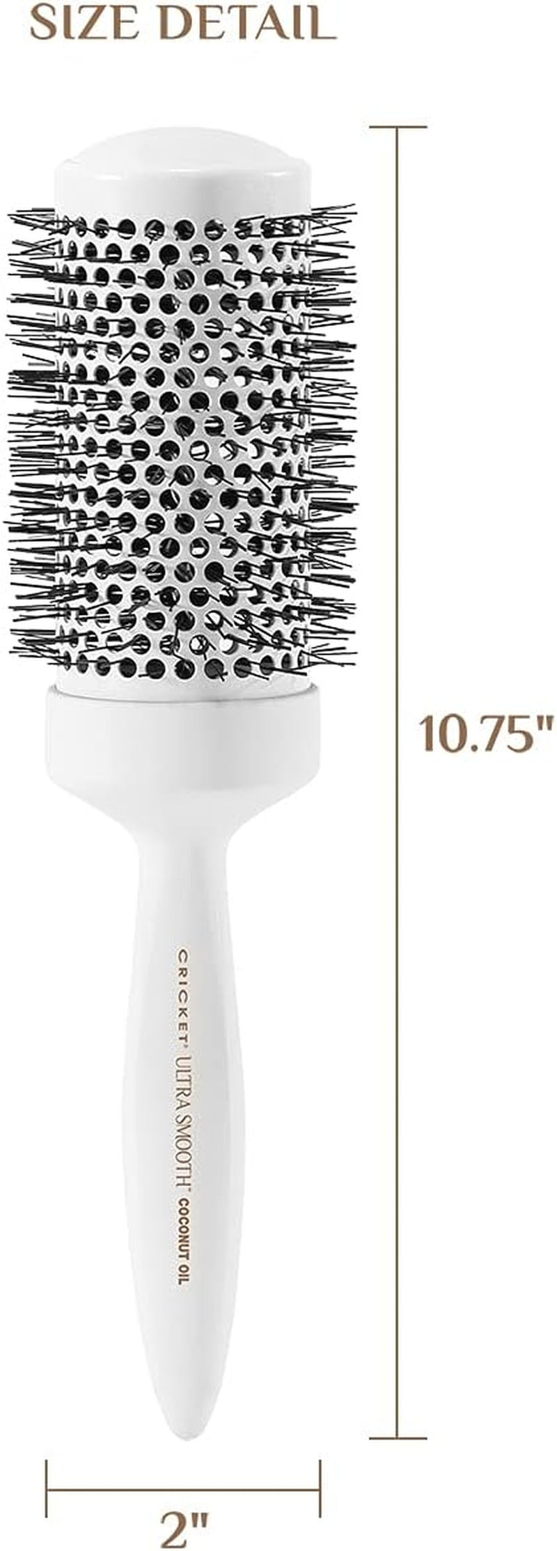 Ultra Smooth Coconut Thermal Brush - 390 by Cricket for Unisex - 2 Inch Hair Brush image number 5