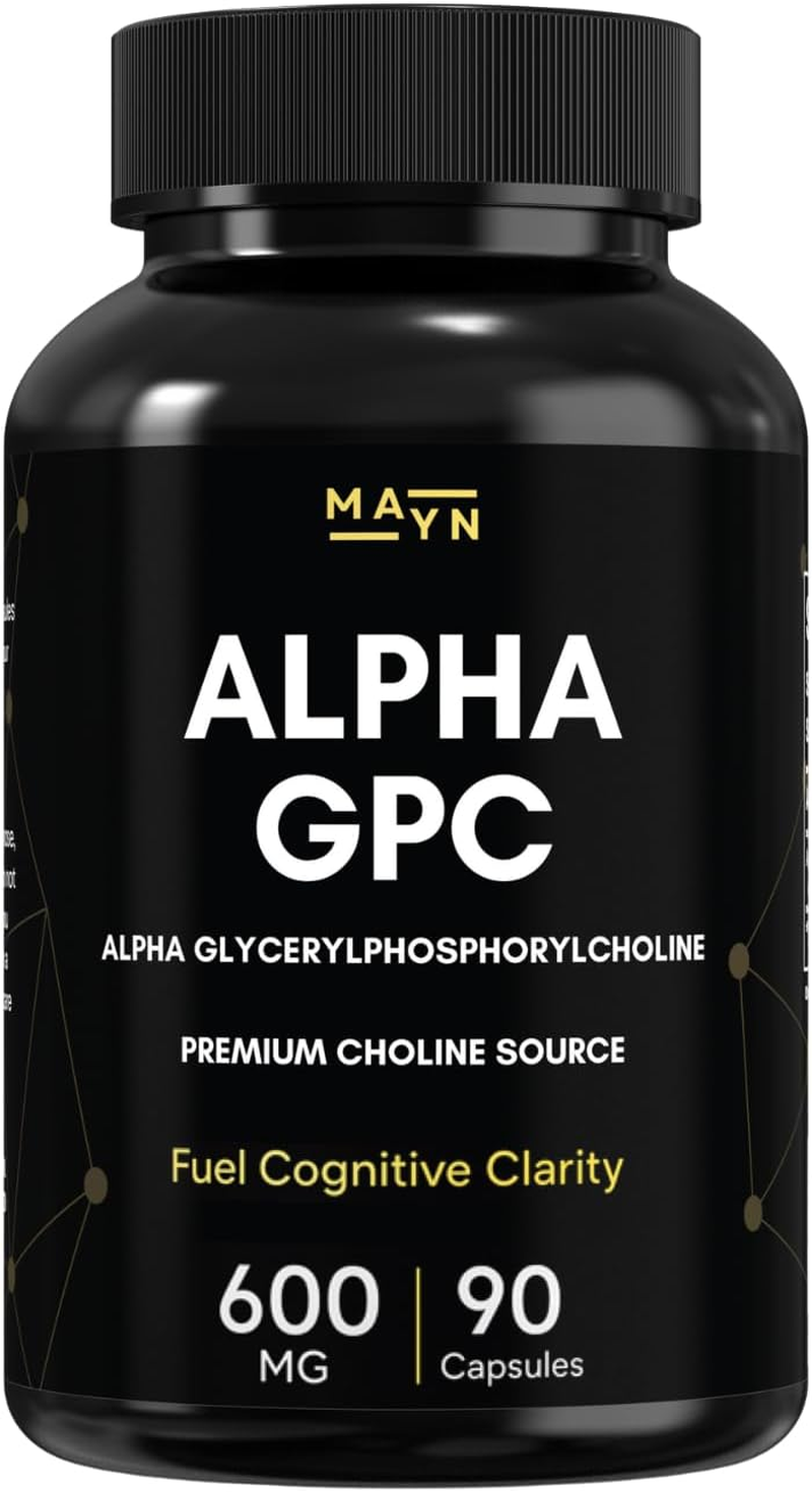 Alpha GPC 600Mg &ndash; Premium Choline Source | 90 Capsules | High-Purity Alpha Glycerylphosphorylcholine Formula | Non-Gmo, Gluten-Free Dietary Supplement by MAYN image number 5
