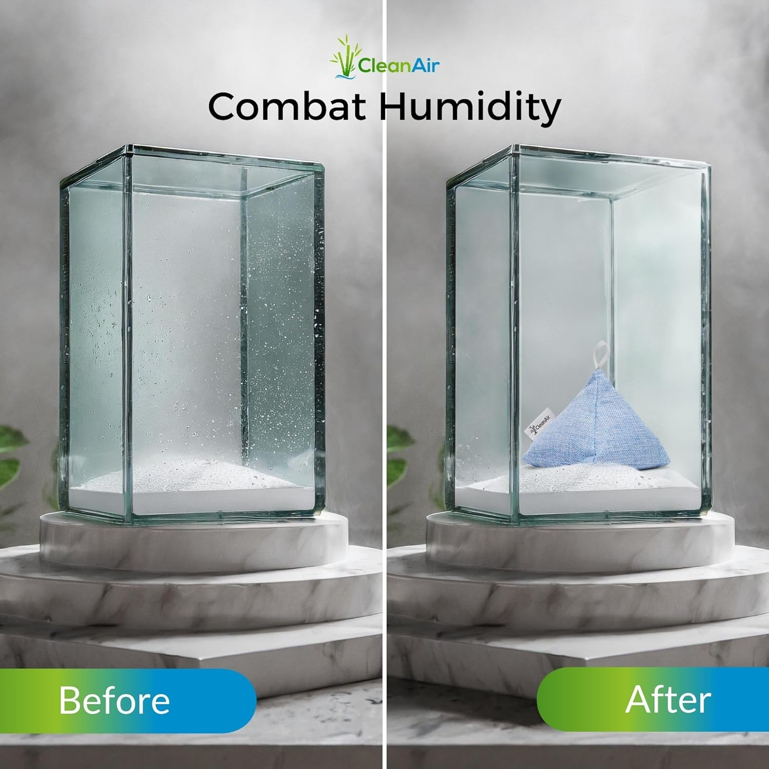 4-Pack Activated Bamboo Charcoal Bags - Effective Air Purifier and Dehumidifier Bags, Beautiful Pyramid Design, Odor Eliminator & Moisture Absorber for Home, Car, Closet, Shoes & More image number 2