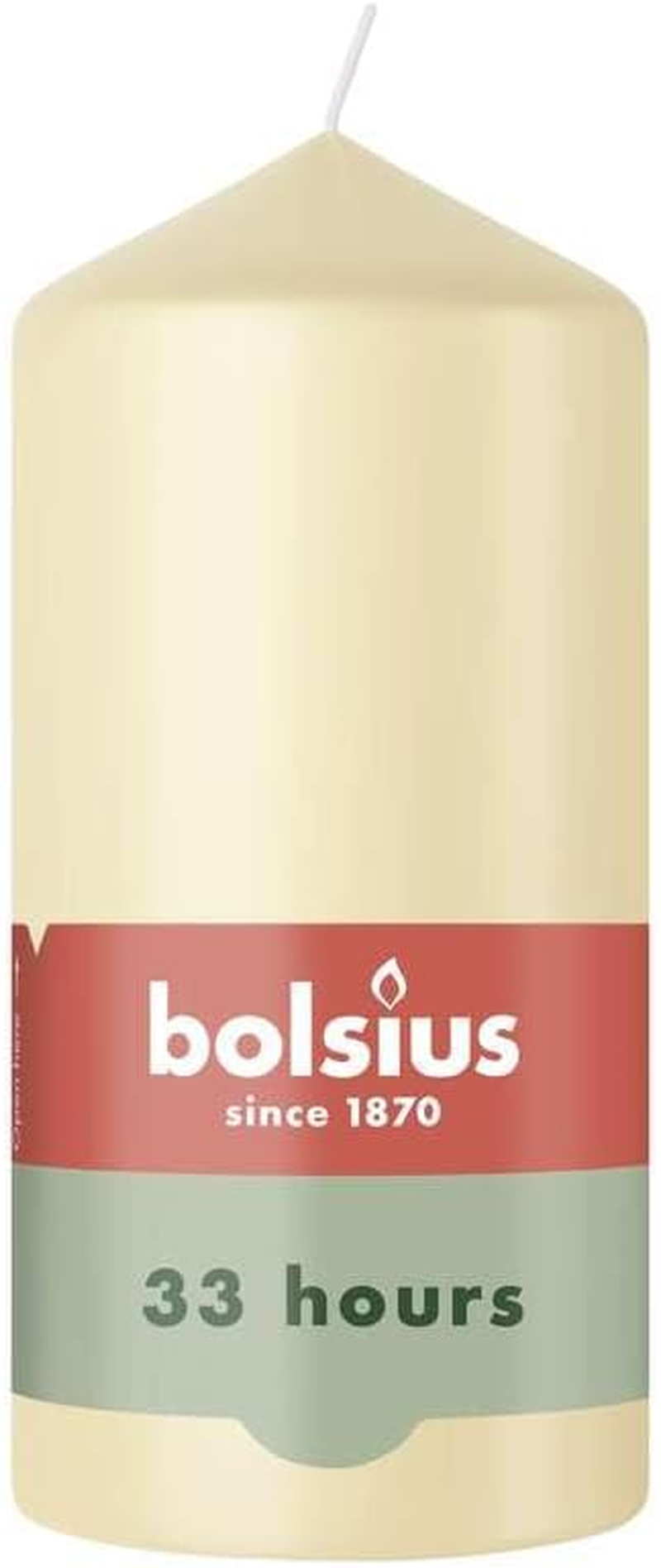 Bolsius - Pillar Candle - Beige - 12 Cm - Burning Time 33 Hours - with Natural Extracts - Natural Plant Wax - without Palm Oil image number 6