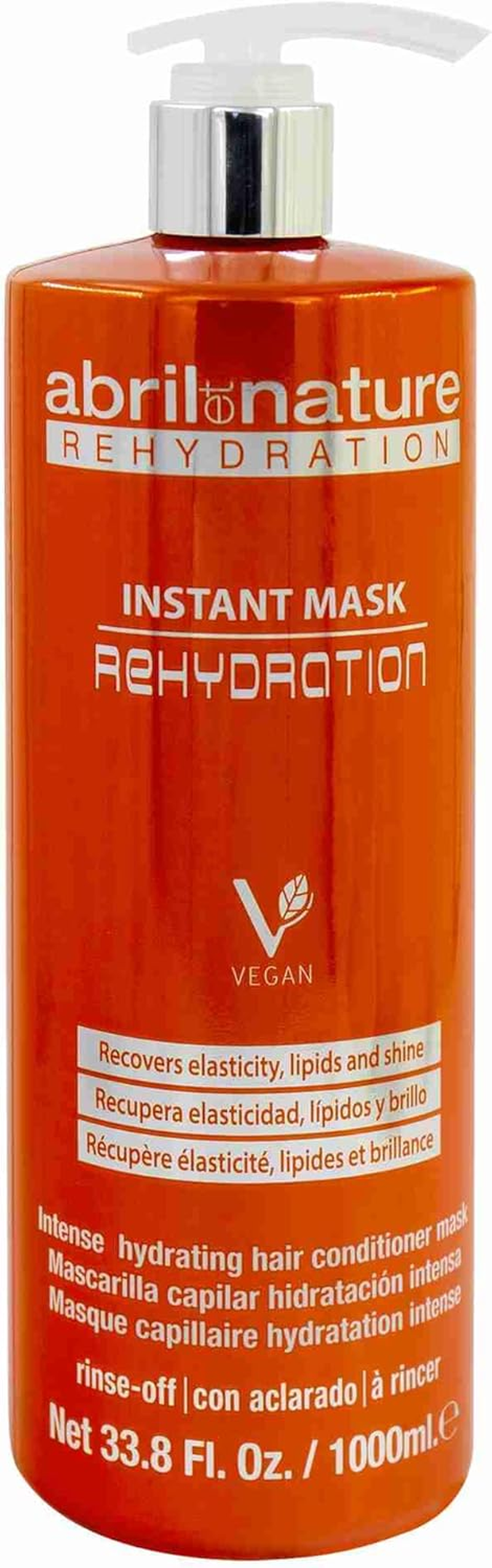 Abril Et Nature - Instant Mask Rehydration - Keratin Mask - 1000 Ml - Treatment for Dry Hair - Moisturising Hair - Strengthens Hair Fibre - anti Frizz image number 4