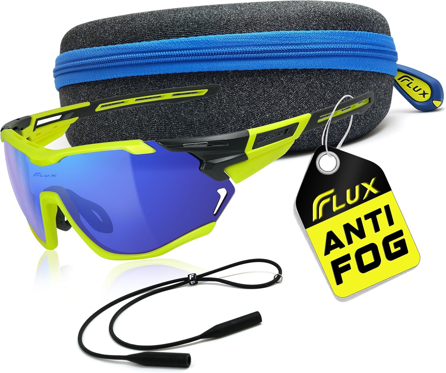 Flux VENTURA High-Performance Sunglasses: Anti-Fog PC Lenses, Ventilated TR90 Frame, UV Protection, Ideal for Sports and Cycling
