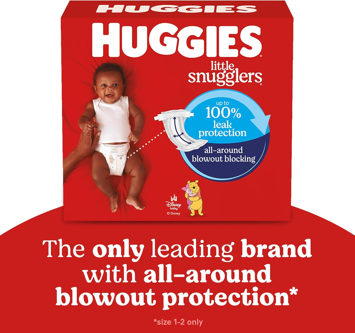 Huggies Little Snugglers Baby Diapers, Size 1 (Up to 14 Lb.), 96 Ct, Giga Jr Pack (Packaging May Vary) image number 3