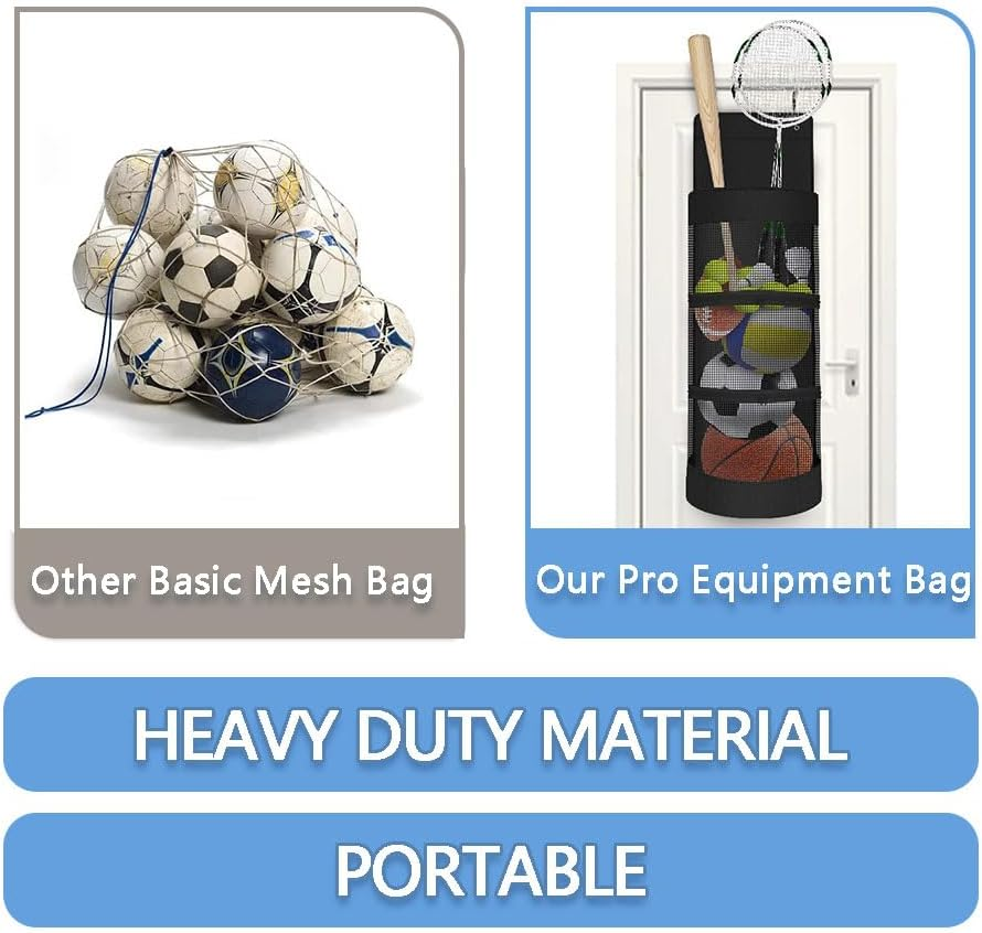 Over the Door Hanging Sports Organizer for Balls, Toys, Clothes &ndash; Garage & Closet Storage for Soccer, Basketball, Gear image number 4