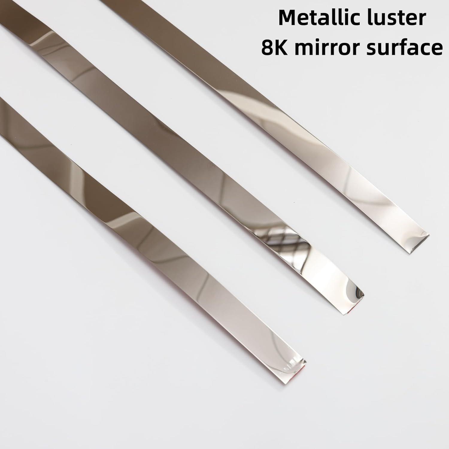 Silver Metalized Mirror-Like Finish Molding Trim, Peel and Stick Strip for Mirror Frame, Wall, Fireplace and Home DIY Decoration (32.8 Ft X 1.6 Inch) image number 1