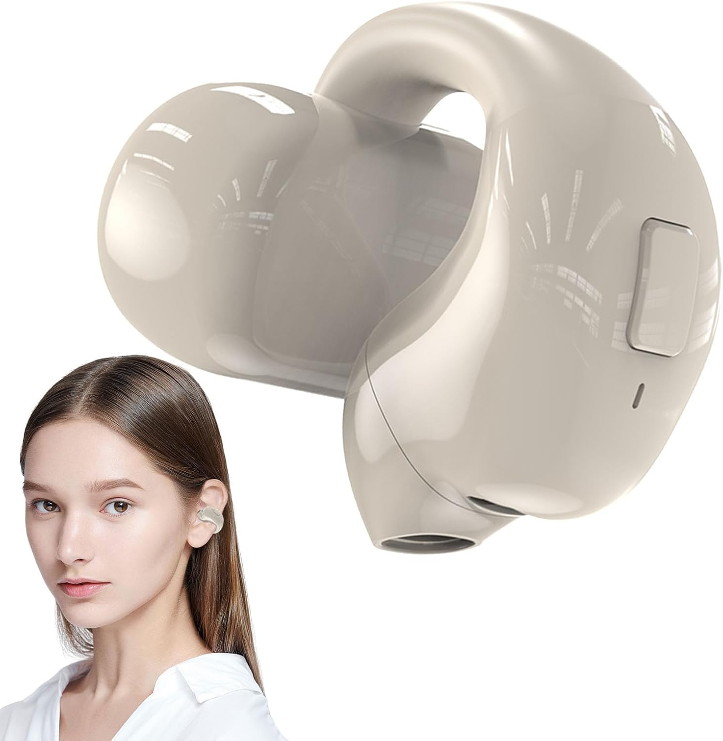 Bone Conduction Earbuds - Bone Conduction Earphones, Wireless Open Design | Sweat Proof Audio Equipment, Light Sport Carilty, Adjustemen Music Player