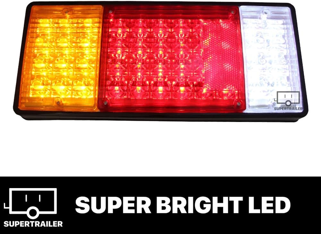 Supertrailer 2X 44 LED Tail Lights Trailer Ute Caravan Truck Stop Indicator Rear LAMP 10-30V