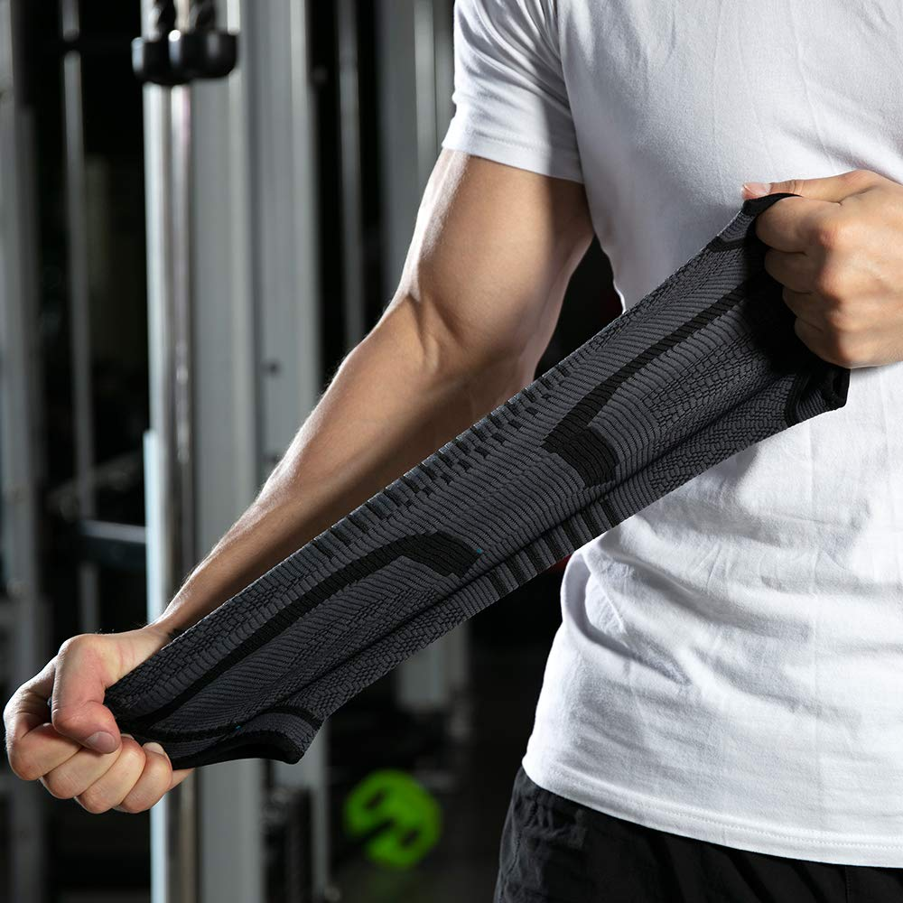 Elastic Knee Support Compression Brace Sleeve for Sports Joint Pain Arthritis (XL (48Cm-55Cm)) image number 1