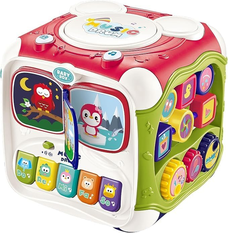 Activity Cube - Musical Toys for Toddlers, [2025 New] 6-In-1 Learning Resources Toys with Shape Sorter/Alphabet/Sounds/Led Lights, Montessori Educational Toys for 18+ Months Boy Girl Gifts image number 3