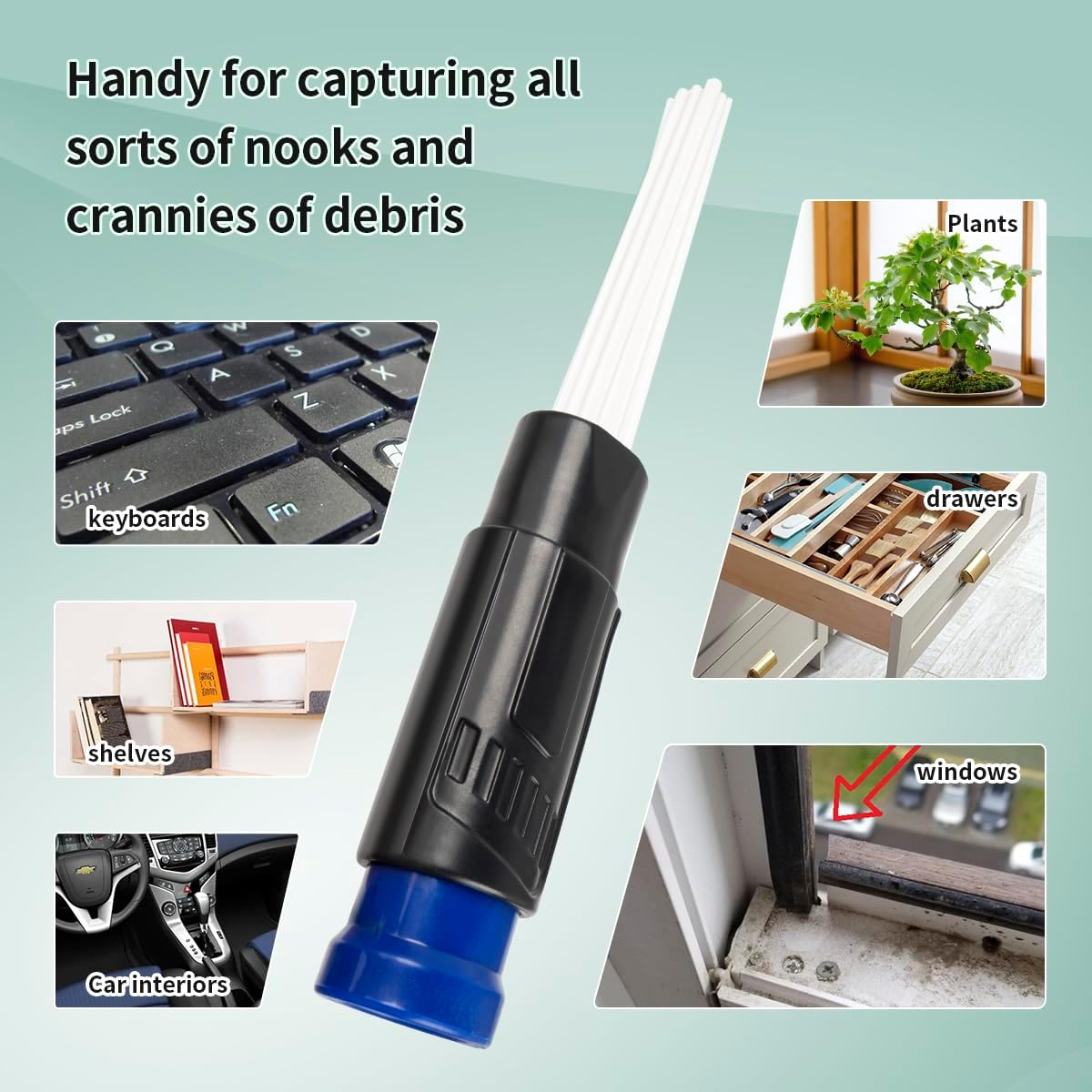 Wuyan Universal Vacuum Attachments Dust Brush for Daddy Cleaner Dirt Remover Home Vacuum Cleaning Brush for Air Vents Keyboards Tools image number 3