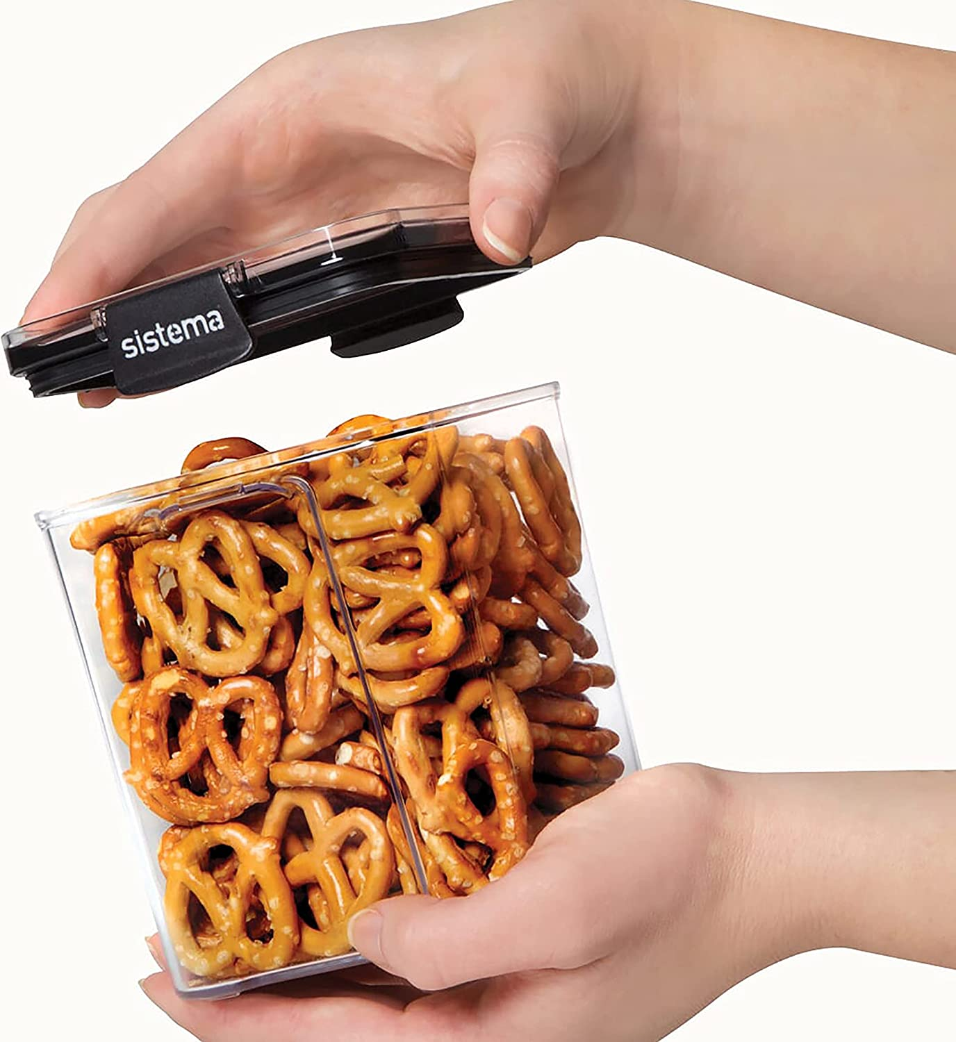 Sistema Ultra Square Food Container, 1.3L, Black & Ultra Square Food Container, 920Ml, Black image number 5