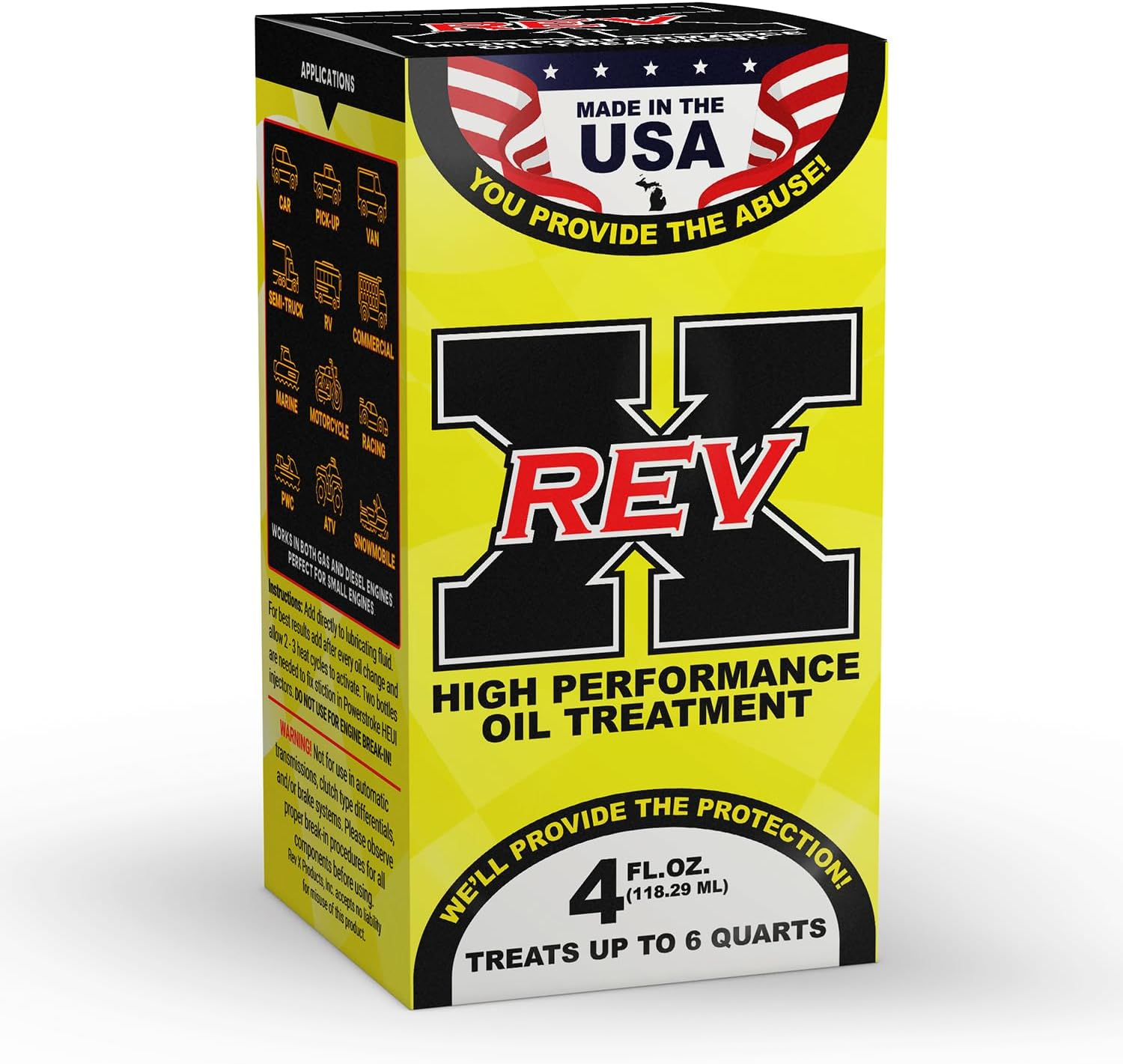 REV X High Performance Oil Additive - 4 Fl. Oz. (1 Pack) image number 4