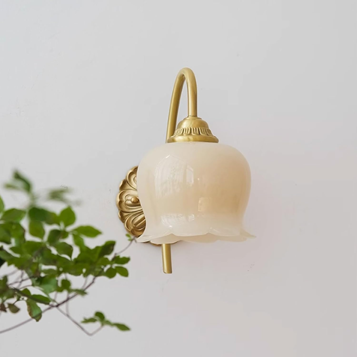 Wall Lamp LED Wall Mounted Lights Mirror above Brushed Brass Hallway Wall Lamp Wall Lamp for Bedroom Living Room Porch Wall Lighting image number 5