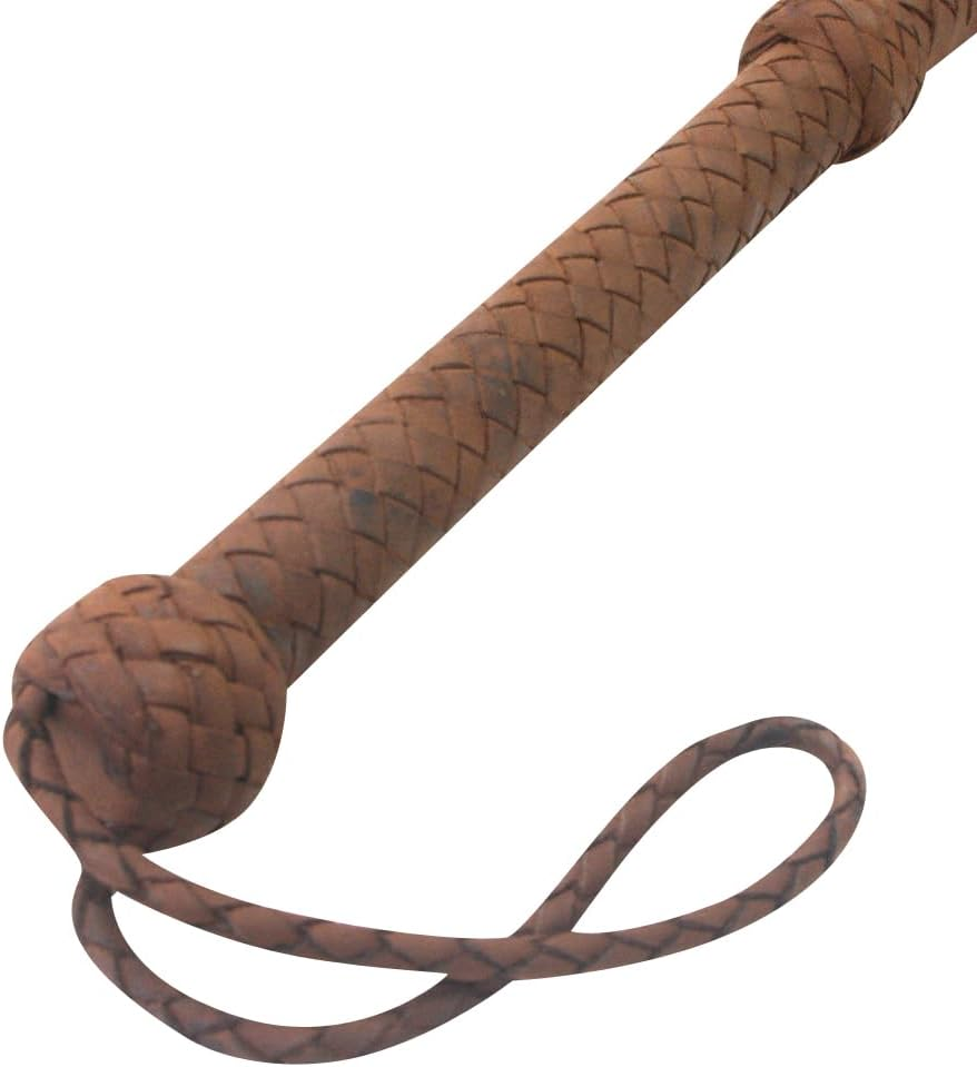 Indiana Jones Equestrian Whip Bull Whip 4 Ft Long and 12 Plaits Leather Phobia Brown Cowhide Leather image number 2
