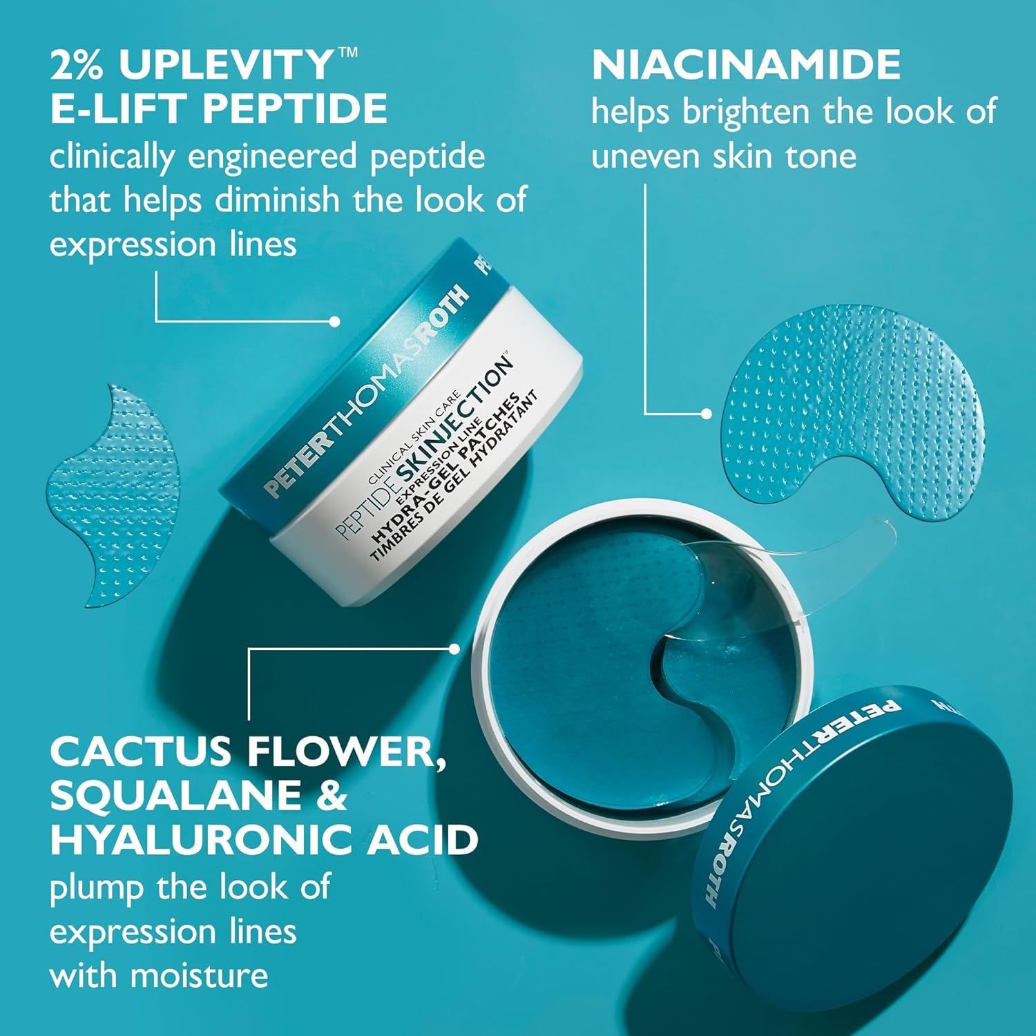 Peptide Skinjection Expression Line Hydra Gel Patches by Peter Thomas Roth for Women - 30 Pc Patches image number 5