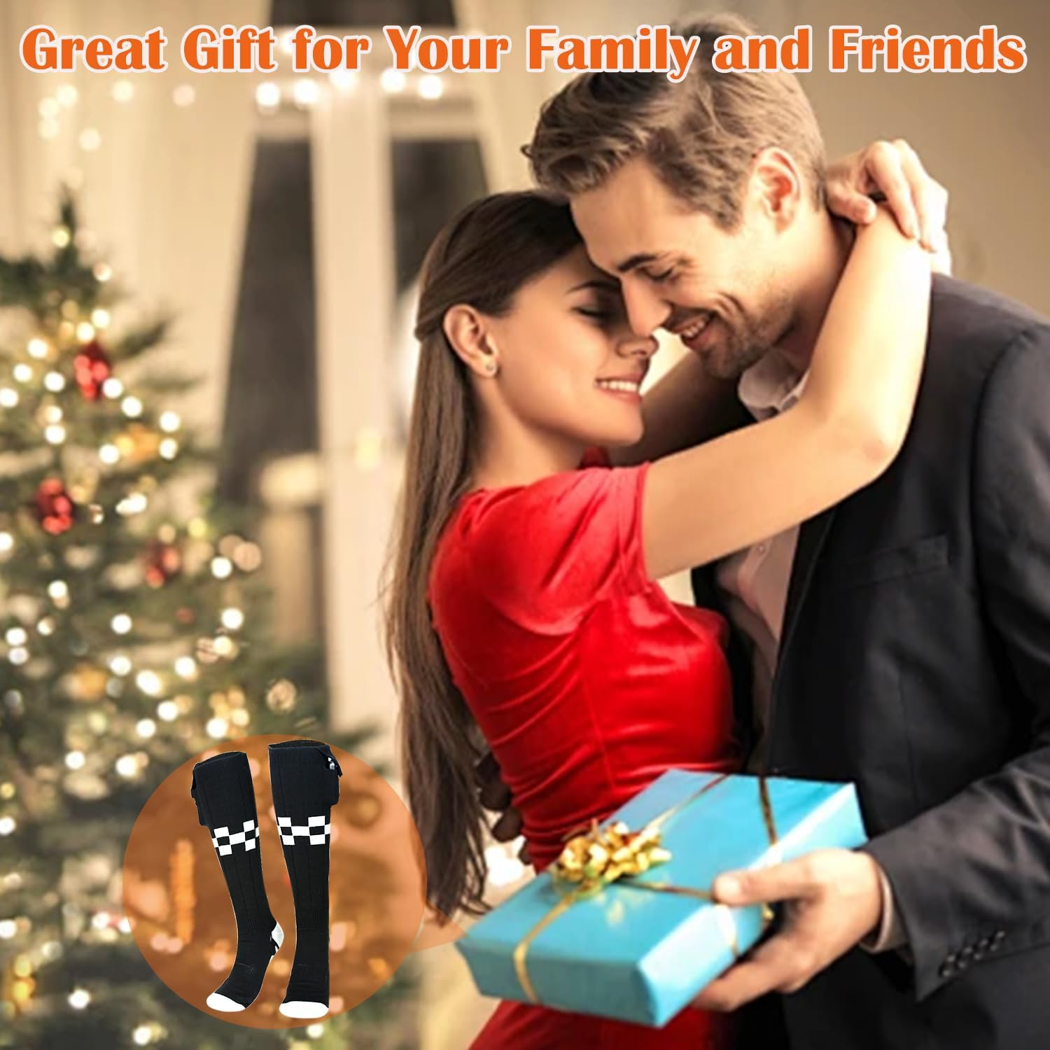 7JI Heated Socks for Men Women with App Control, Rechargeable Electric Heating Warm Socks for Winter Outdoors Work Fishing Hunting Skiing Riding Camping image number 2