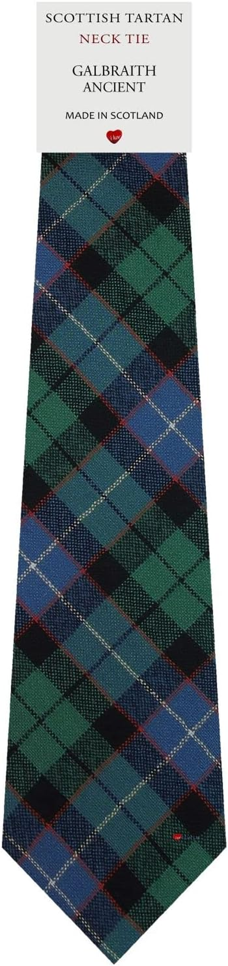 Mens All Wool Tie Woven and Made in Scotland in Galbraith Ancient Tartan image number 2