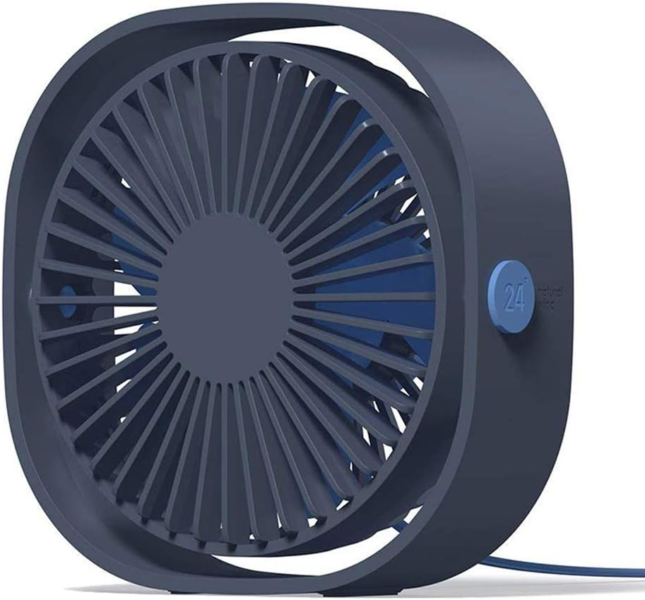 Mini Clip on Desk Fan, Portable Handheld Small Fan USB Fan Charging Desktop Mini Portable Desktop Fan Desktop Outdoor Fan for Office Home,Blue image number 5