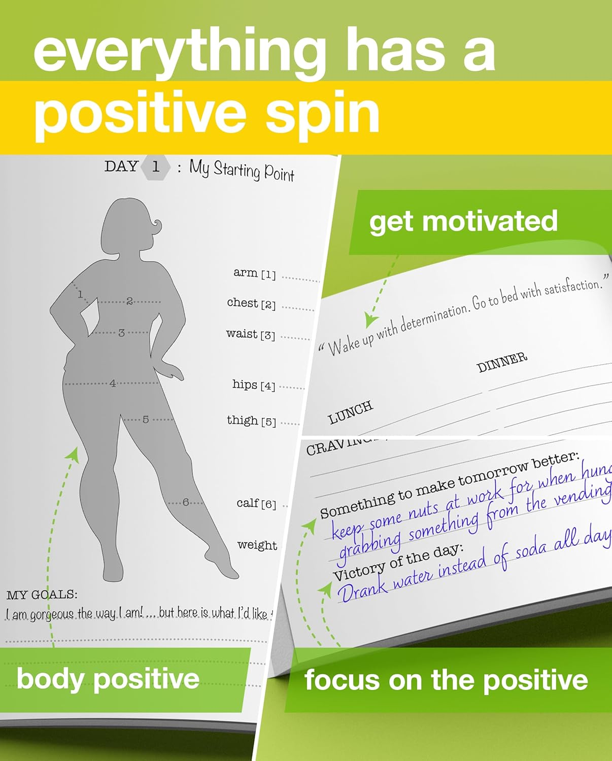 Hello New Me: a Daily Food and Exercise Journal to Help You Become the Best Version of Yourself, (90 Days Meal and Activity Tracker) image number 6