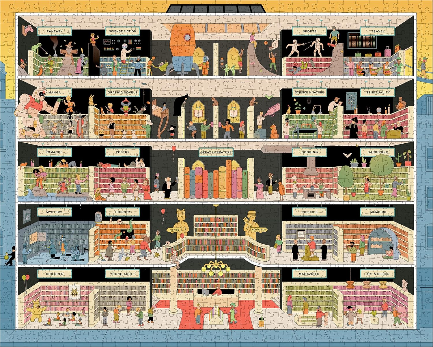 In the Bookstore 1000 Piece Puzzle: 1000 Piece image number 1