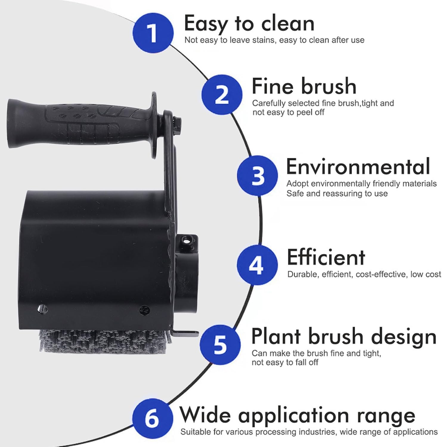 Burnishing Polishing Machine Kit, 80 Grit Electric Sander Polisher Angle Grinder Attachment with 2 Polishing Wheels, M14 Handheld Metal Burnishing Machine for Wood Metal Grinding image number 5