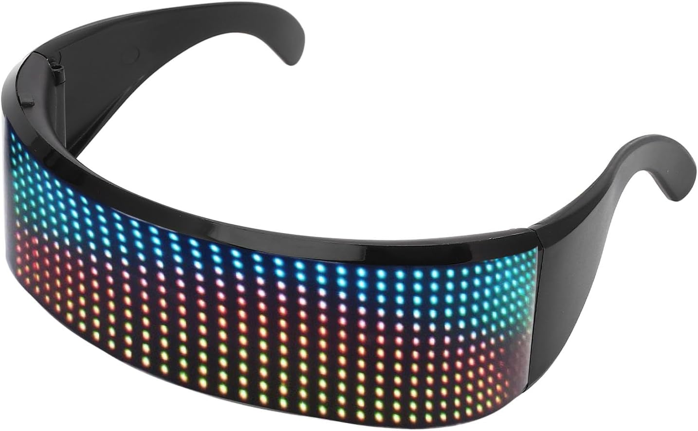 Bewinner RGB Light up Glasses for Halloween Party, Bluetooth APP Control Light up Glasses, Party Neon Glasses with Cool Design for IOS Android image number 5