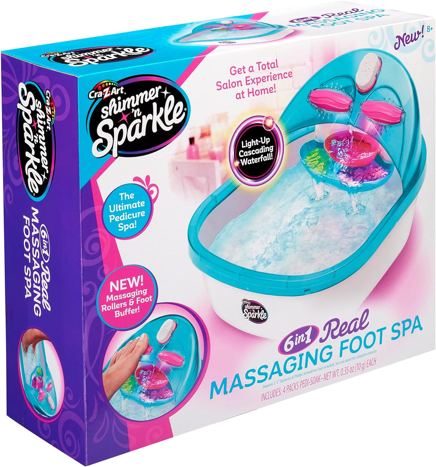 Cra-Z-Art Shimmer 'N Sparkle 6-In-1 Massaging Foot Spa175802