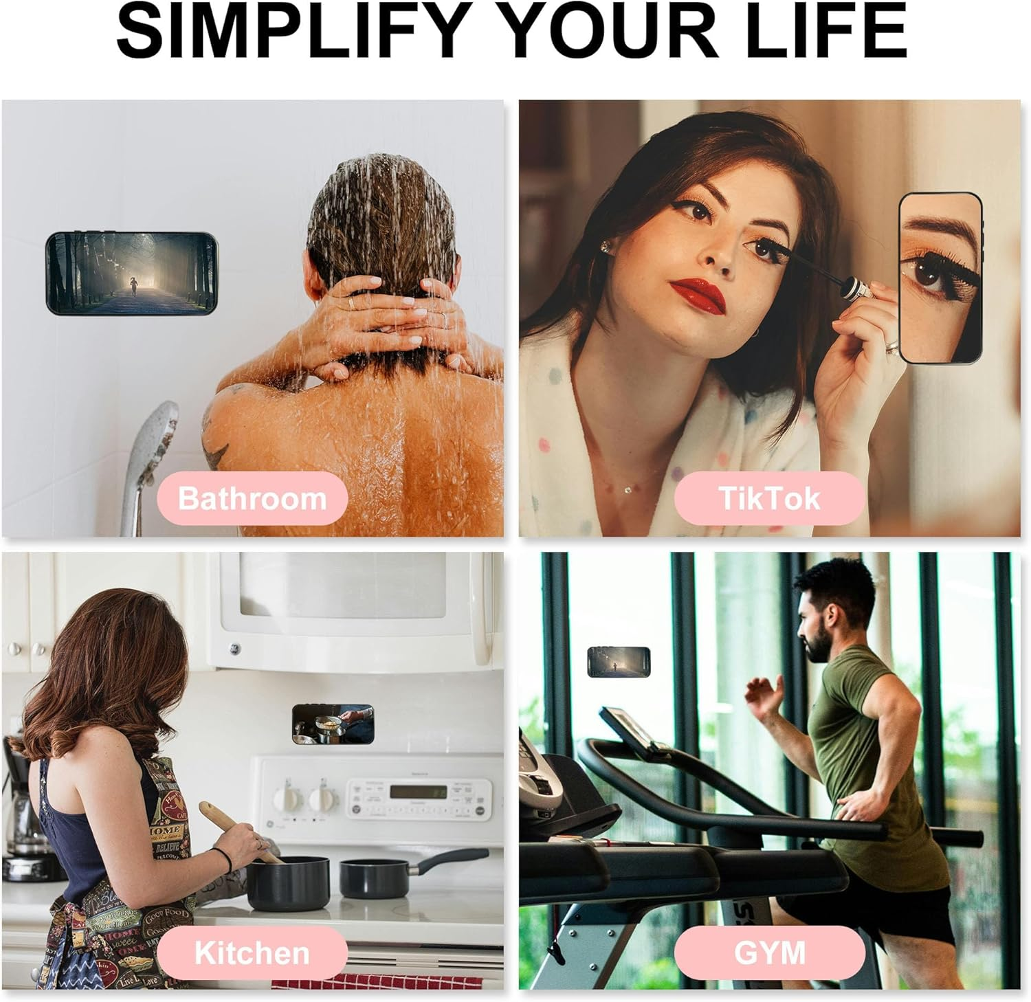 CAPASTEC Magnetic Suction Cup Phone Holder, round Cell Phone Grip for Mobile Phones, Non-Slip Suction Phone Holder for Selfies Videos, Pink image number 5