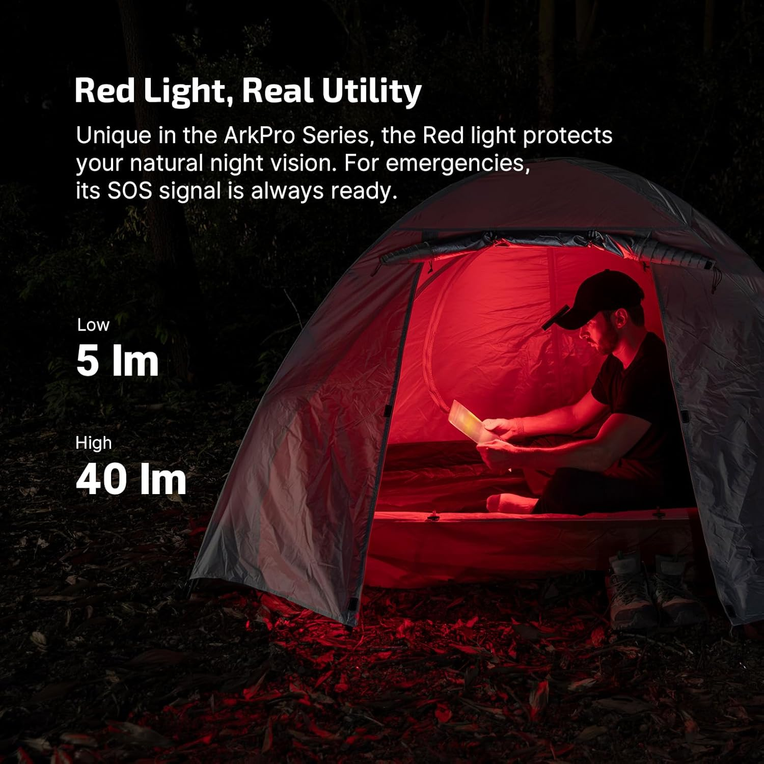 OLIGHT Arkpro Lite Rechargeable EDC Torch 1200 Lumens 3-In-1 Portable Flashlight with White, Red & UV Light for Pet Urine Detection, Camping, Daily Use (Matte Black) image number 4