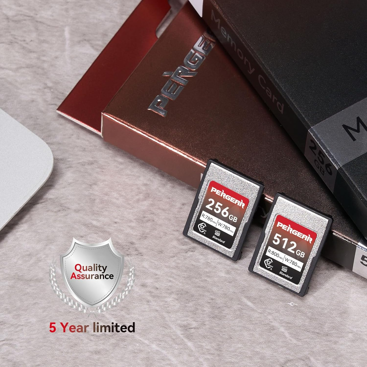 Pergear 512GB Cfexpress Type a Memory Card, up to 800Mb/S Read Speed & 780Mb/S Write Speed for 4K 120P, 8K 30P Recording (512, GB) image number 1