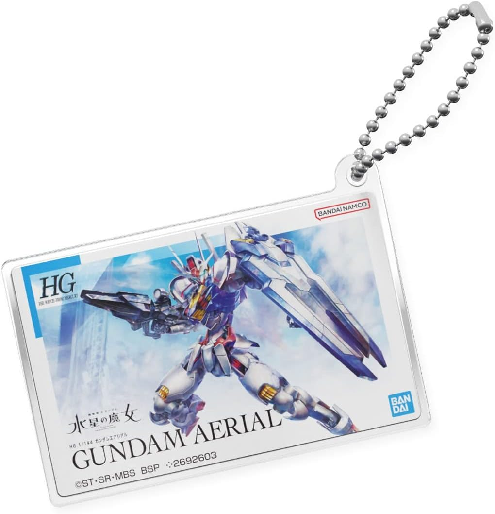Gunpla Package Art Acrylic Ball Chain Mobile Suit Gundam Witch of Mercury Gundam Aerial image number 2