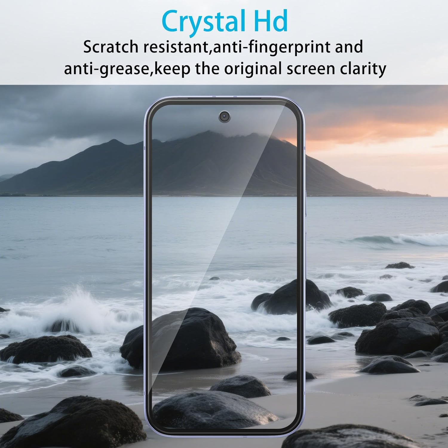 Didisky 4 in 1 Screen Protector for Google Pixel 9A with Dust-Elimination Installation, 2 Pack Tempered Glass Film with 2 Pack Camera Lens Protector,9H Hardness,Hd image number 2