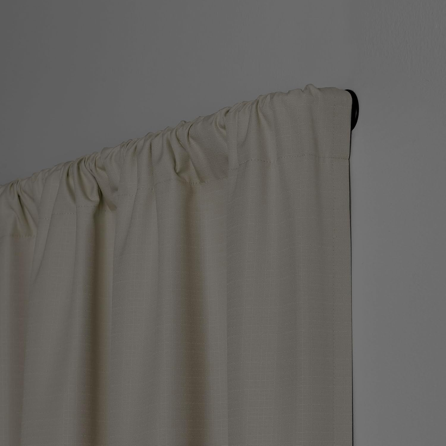 Eclipse Clinton Curtain Rods, Black Out Curtain Rod, 5/8 Inch Blackout Wrap around Adjustable Curtain Rod, Curtain Rods for Windows 28 to 48 Inch, Matte Black Curtain Rod image number 3