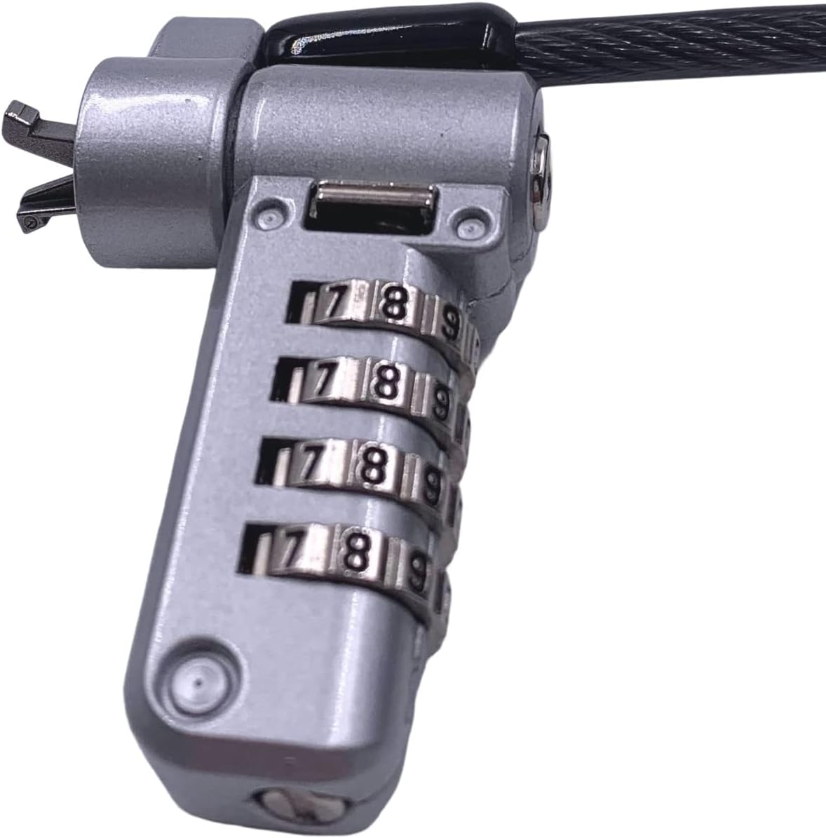 Bosvision Laptop Security Cable Lock, for 3 Security Slots (K Standard, Nano and Wedge) Combination, 6.5 Feet (200Cm) &Oslash;4.5Mm Stainless Steel Cable image number 5