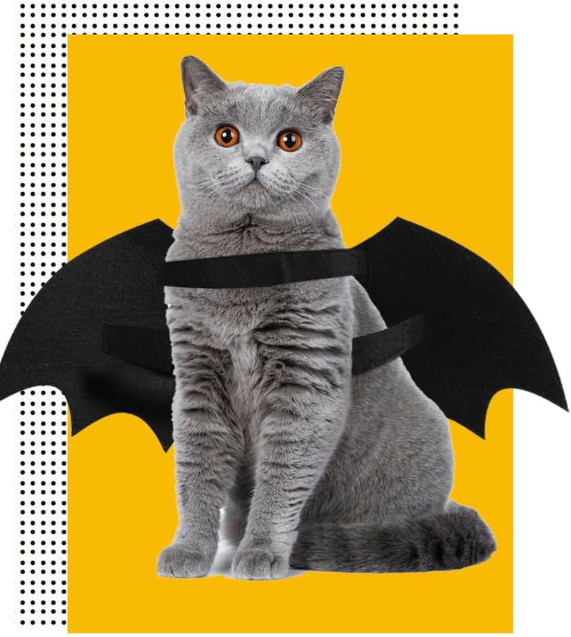 Dog Bat Costume Dog Wing Dog Halloween Costumes for Dogs, Dog Cat Bat Wings Halloween Pet Bat Wings for Small Medium Large Dogs, Dog Cosplay Costume Halloween Christmas Party (Black, L) image number 4