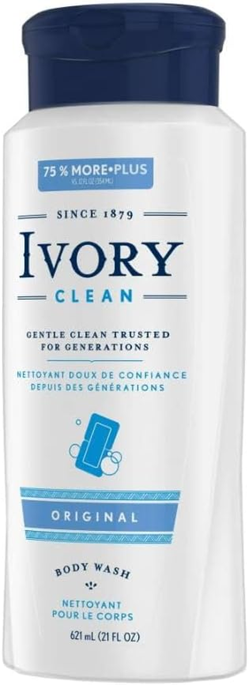 Ivory Body Wash, Original, 21 Fl Oz (Pack of 3)