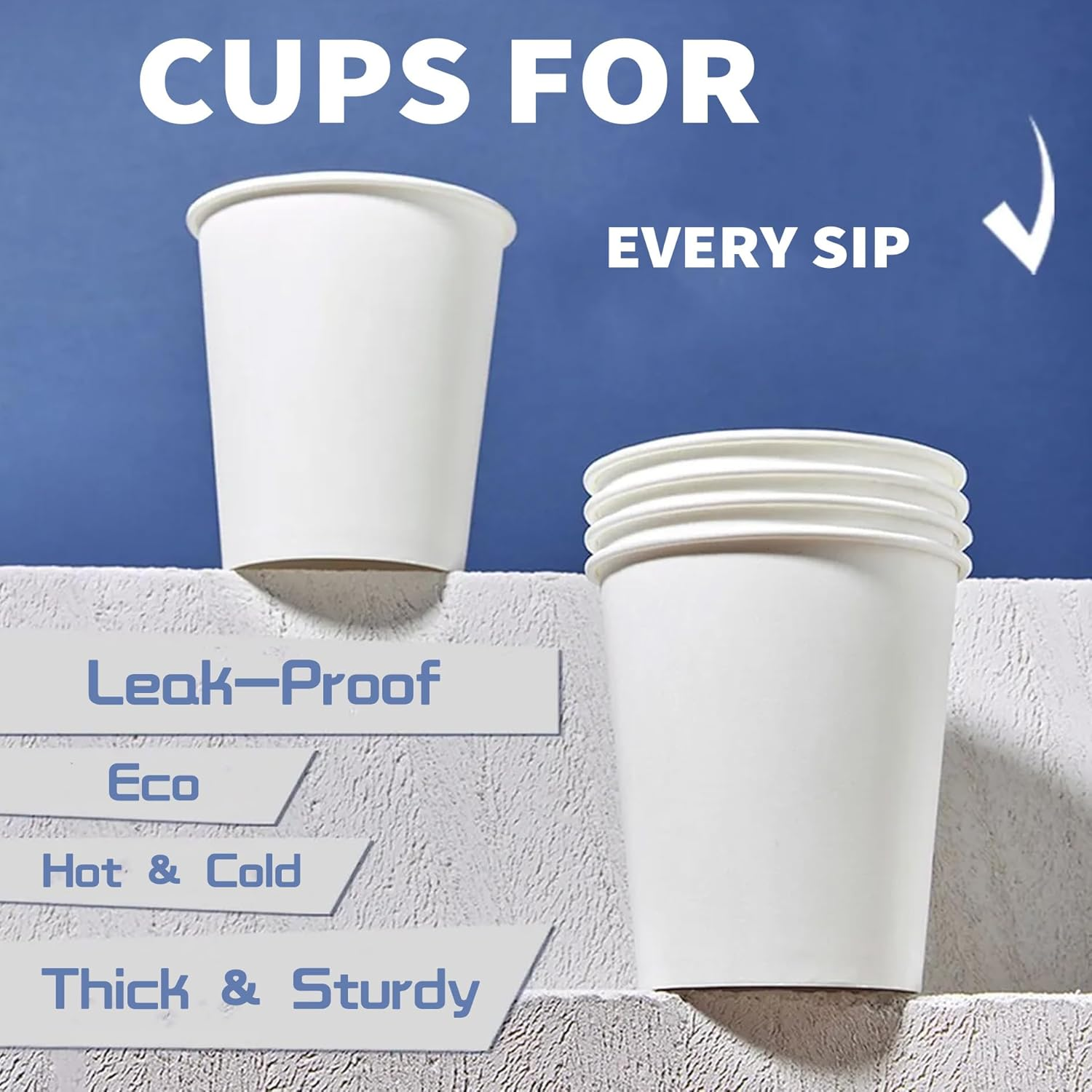 3Oz Disposable Paper Cups, Bathroom Paper Cups, Mouthwash Cups, Paper Coffee Cups, Ideal for Bathroom (100 Pack) image number 6