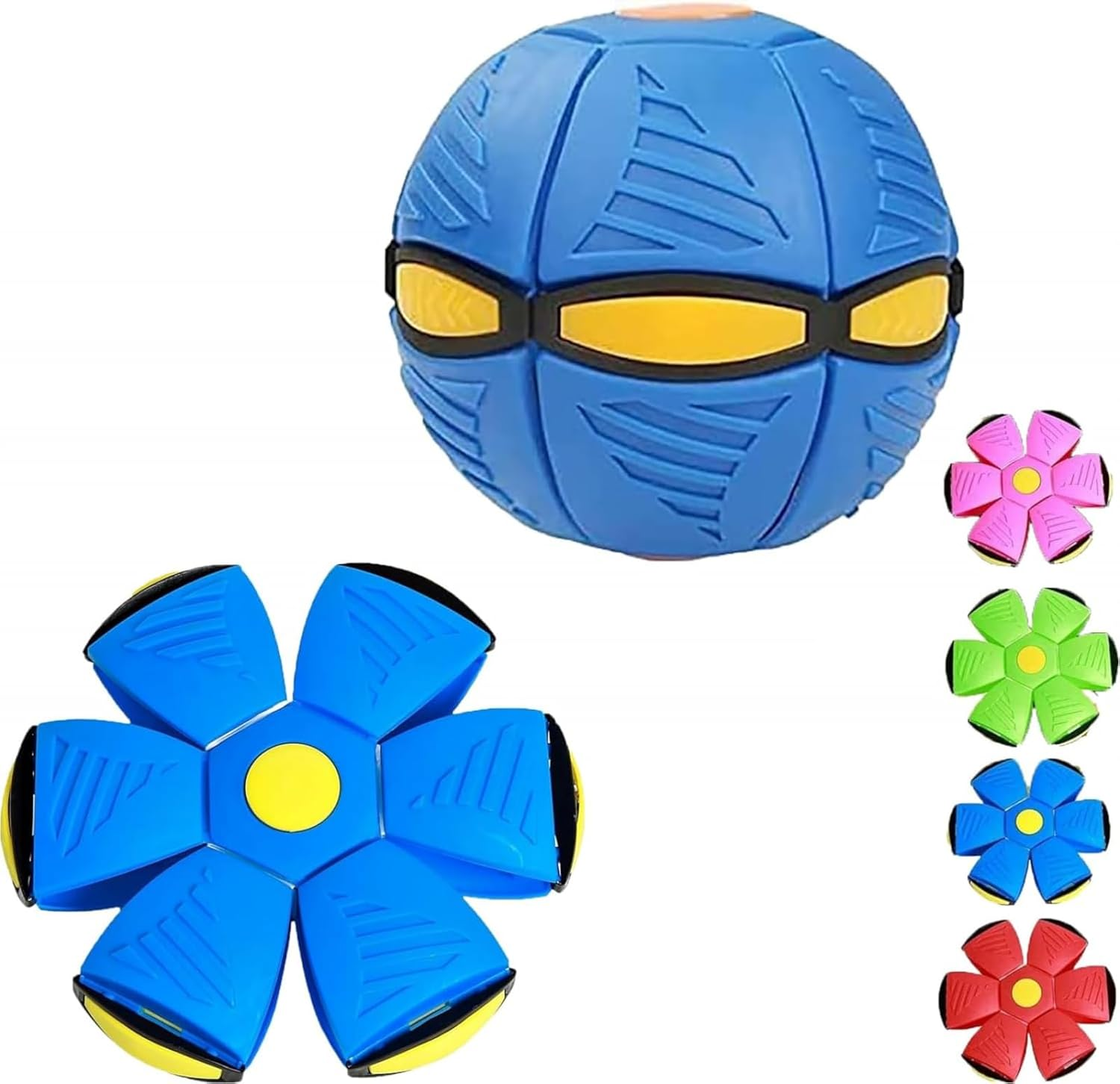 Jabron Interactive Ball for Dogs Airball,Wordly Deals Air Ball for Dogs,Doggie Disc Ball, Doggie Disk Ball, Bounce Pop Ball for Dogs, Best Gifts for Small Dogs-Red||No Light Model