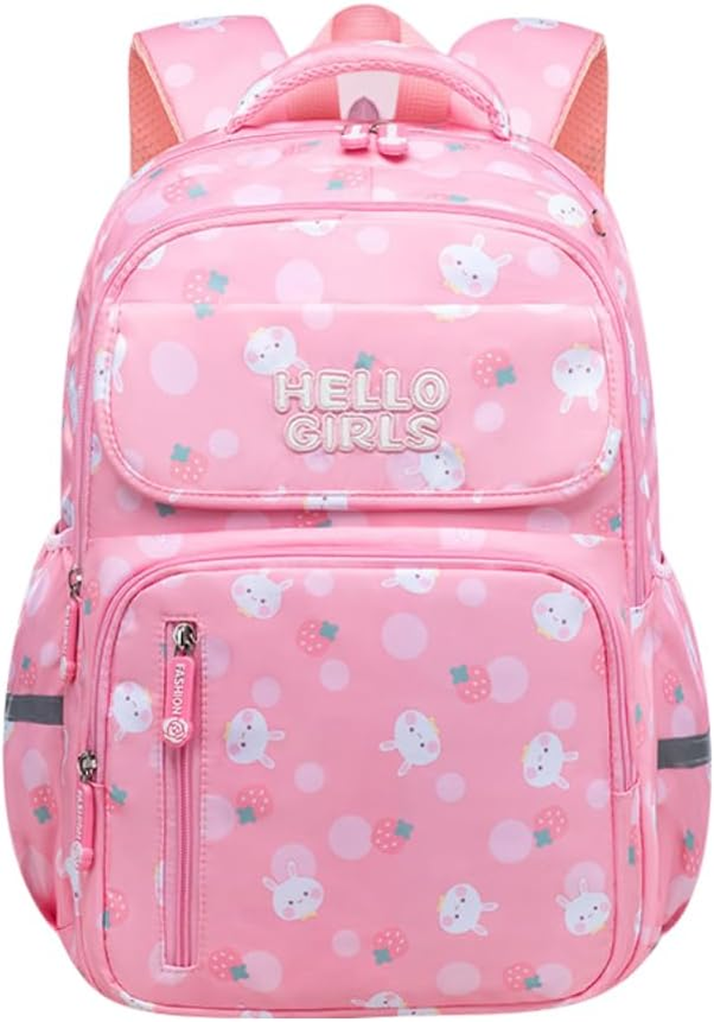 Kids Backpack Cute School Bookbag for Girls Kawaii Printed Schoolbag Elementary Lightweight Backpack