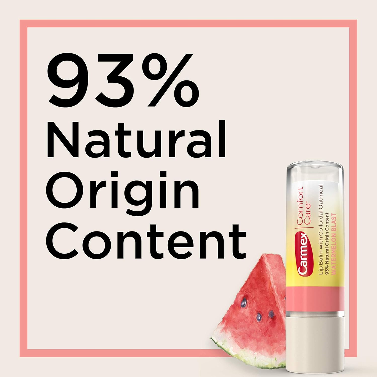 Carmex Comfort Care Lip Balm Stick with Colloidal Oatmeal in Watermelon Blast - 0.15 OZ, 2 Count image number 1