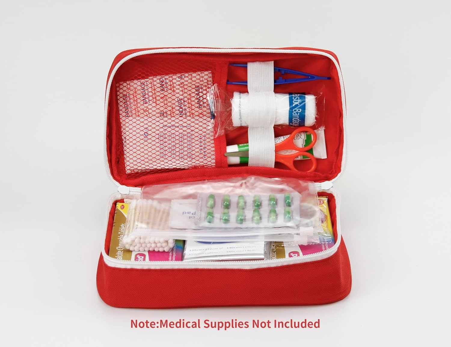 Portable Empty First Aid Kit Bag, Travel Medicine Pouch, Small Medical Bag image number 2