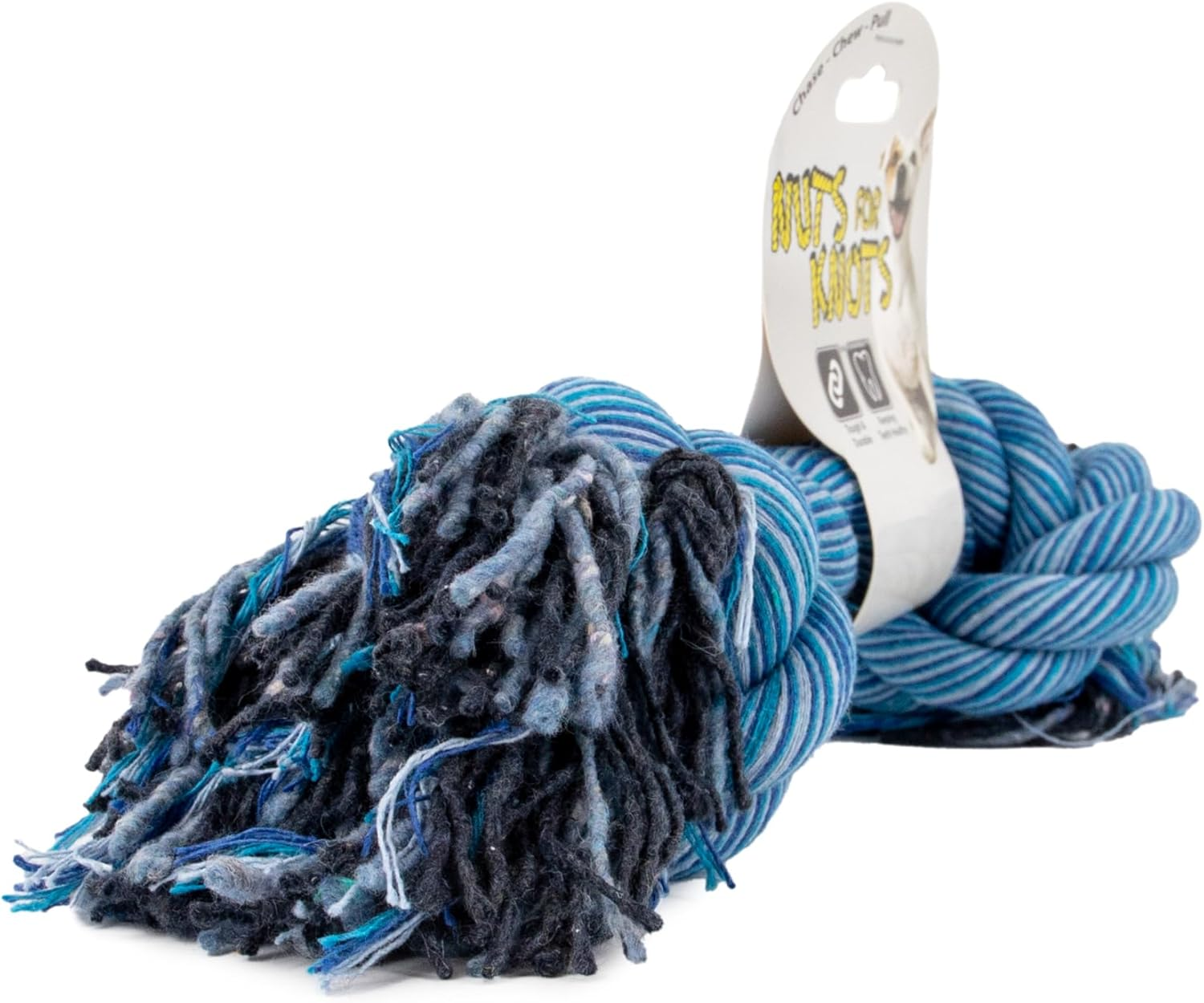 Happy Pet Nuts for Knots Dog Toy Rope, Play Rope for Dogs with 2 Knots, Size L - Set of 3 image number 6