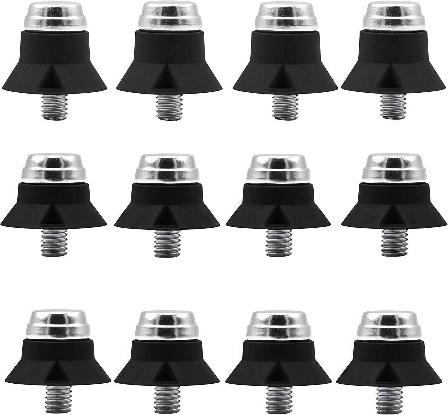 Football Shoe Replacement Parts,Wizefolk 12 Pcs Rugby Boot Metal-Tipped Studs,Cleats for Training,Running Gripper Spikes Nylon 13 Mm 16 Mm image number 2