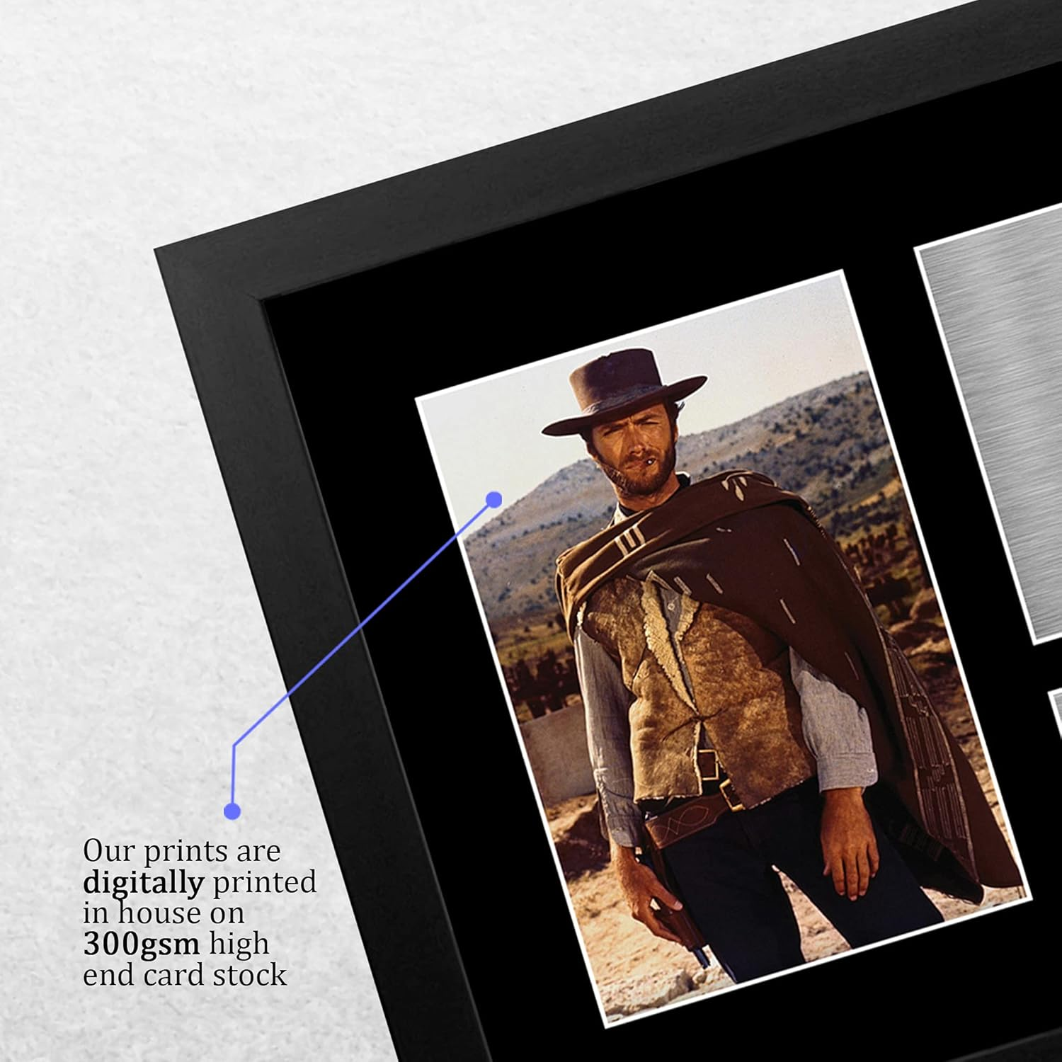 HWC Trading FRAMED Clint Eastwood Gift Signed A4 Printed Autograph the Good, the Bad & the Ugly Gifts Print Photo Picture Display image number 1