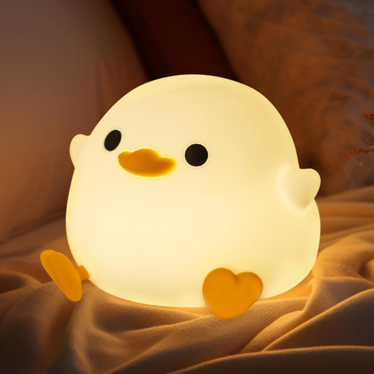 Anywin Dodo Duck Night Light, Silicone Duck Lamp, Dimmable Children'S Room Night Light, Rechargeable LED Bedside Lamp with 20 Minute Timer, Gifts for Boys, Girls image number 4