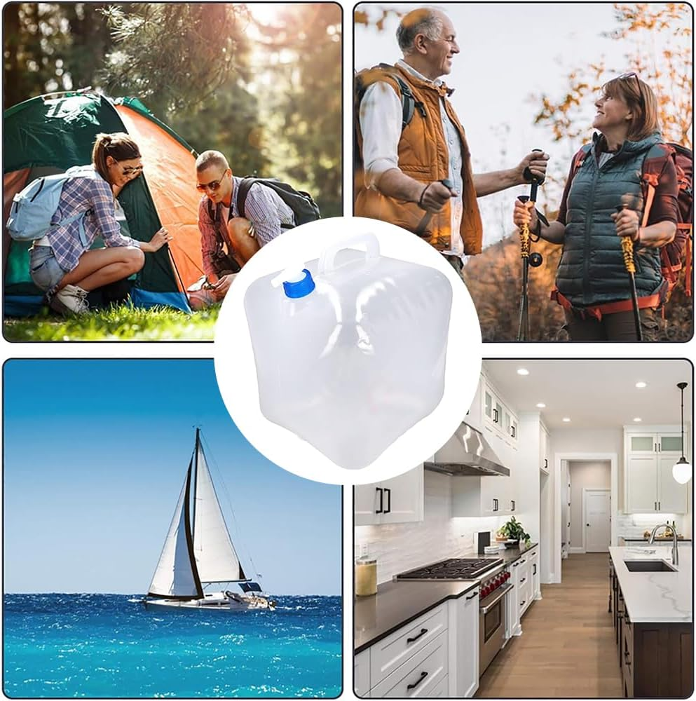 20L Collapsible Water Container with Spigot &ndash; Bpa-Free Foldable Water Jug for Camping, Hiking, Outdoor and Emergency Use &ndash; Portable, Food-Safe Water Storage Carrier