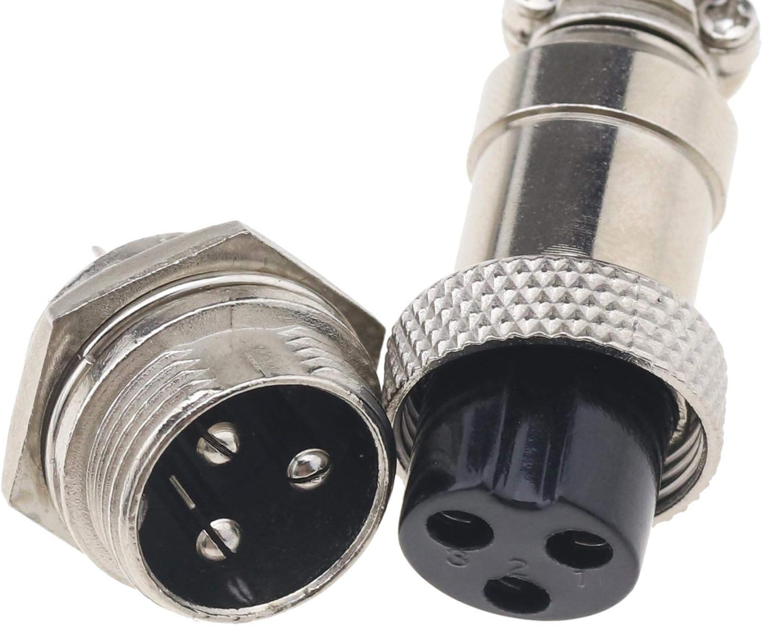 Emsea 5X GX16 Aviation Plug Connector Set, Metal Male Female Wire Screw Type Cable Panel Connector-16Mm Thread (3 Pin) image number 2