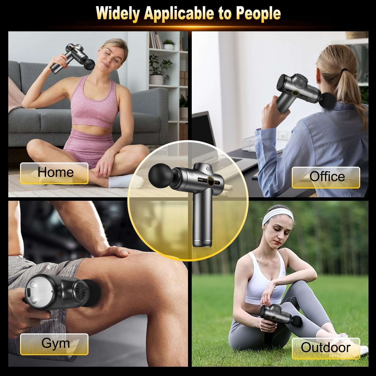 Xkimos Electric Massage Gun,99-Speed Mini Massager Gun with 10 Different Replacement Heads&Led Touch Screen, Deep Tissue Muscle Massage Gun Relaxer for Pain Relief-Legs, Back& Body , Ideal Gifts for Men image number 5